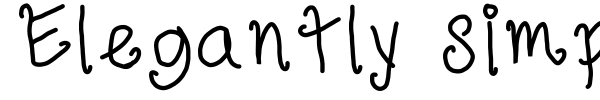 Elegantly Simple font preview